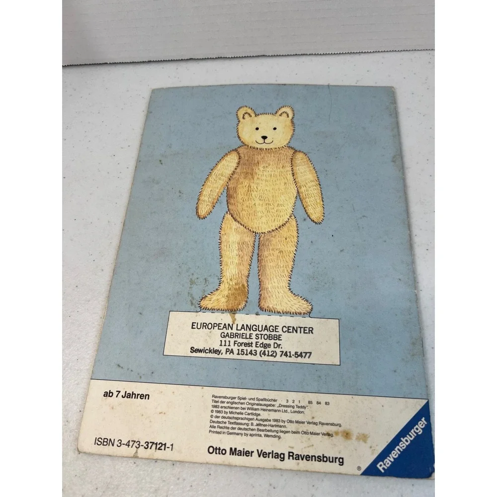 Vintage 1983 Ravensburger Teddys neue Kleider Paper Doll Book Michelle Cartlidge